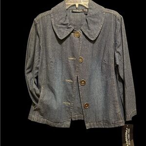 New Directions Women's Denim Jacket with Large Buttons